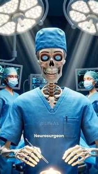 Skeleton Becomes a Neurosurgeon | Career Progression from Student to Brain Surgeon 💀🧠