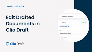 Edit Drafted Documents in Clio Draft
