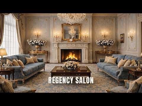 Fireplace Sounds (3 Hours) | Regency Salon Ambience, No Music | Bridgerton-Inspired