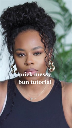 Quick Messy Bun Tutorial with Headband Wig