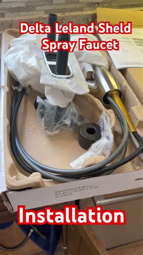 DELTA LELAND SHELD SPRAY KITCHEN FAUCET INSTALL #plumbing