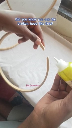 fix you broken hoop #brokenhoop #fixed #diy #hack #easyembroidery #beginnersstitch