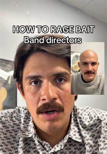 HOW TO RAGE BAIT BAND DIRECTORS. Whoever made the AI picture of me bald is gonna get sued. Fellow band directors, I’m so sorry. Also, flute players finally finished the “Historians find a flute case from 2026” sorry it took so long. #banddirectors #mrgarcia #band #fyp #bandtok