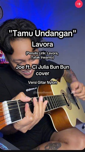 Joan Debritto on Instagram: "Lagi suka banget sama ini lagu frenn, gass jamming sama @cijul_bunbun 😁😍. Lagu: Tamu Undangan - Lavora (Joe Python ft. Ci Julia Bun Bun cover) Versi Pop Punk, Reggae Gitar Nylon. Izin cover lagunya mas @lavoraofficial 🥰❤️🙏🏻. Gitar: AR-NC 01 @artisanguitar.id . #tamuundangan #lavora #poppunk #fyp"