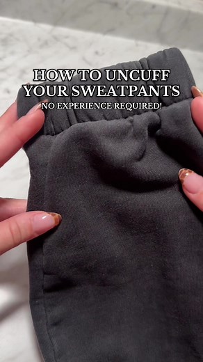How to Uncuff Old Sweatpants for a Chic Look