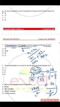 Statistics MCQs Part 15 #multiplechoicequestions #importantmcqs #statistics #commerce #shorts