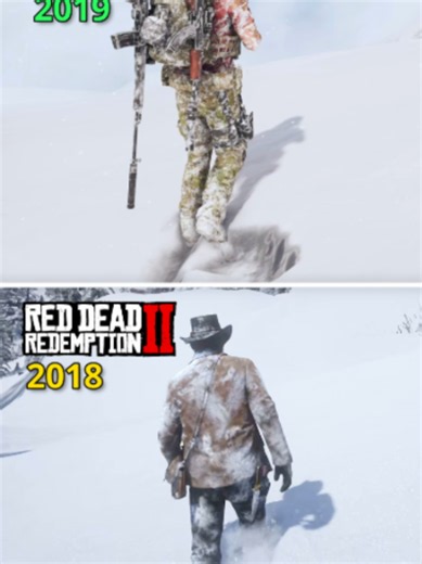 RDR 2 vs Ghost Recon Breakpoint - Snow Physics Comparison #reddeadredemption2 #rdr2 #ghostreconbreakpoint #comparison