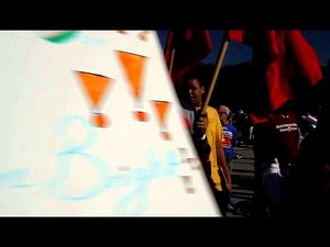 The Communist Progressive Labor Party protests at the One Nation Working Together Rally
