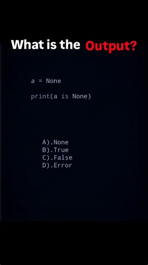 Python Boy on Instagram: "What is the output? #coding #python"