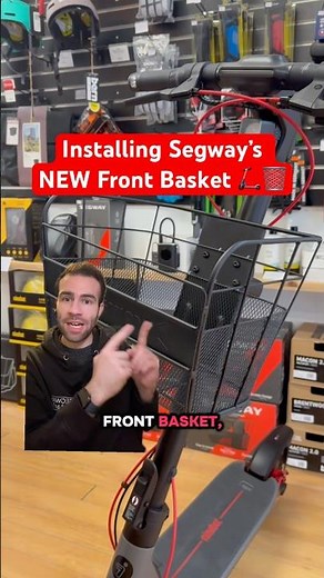 How to install Segway’s NEW front basket 🛴🗑️ #segway #scooter #basket #tutorial