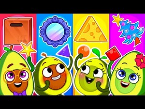 Fun and Educational: 🟥🟡 Mastering Numbers and Shapes! Learn and Grow with Pit & Penny Family 🥑