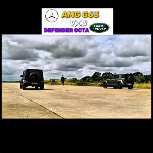 Drag race between MERCEDES AMG G63 vs LAND ROVER DEFENDER OCTA 🔥 #shorts #race #youtubeshorts