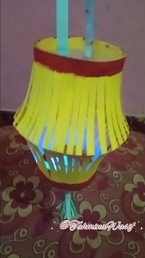 How to make DIY paper lantern Candle lamp 🪔 #shorts #youtubeshorts #diy #craft #viral