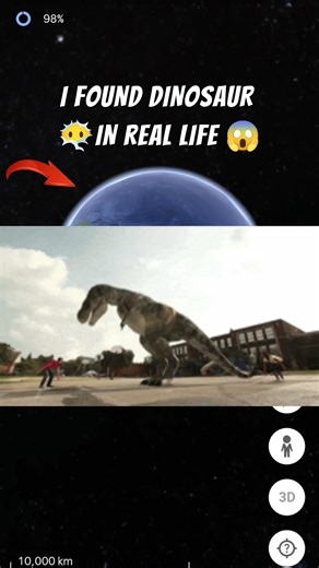 I Found Dinosaur 😱on Google Maps and Google Earth #shots #universala2zvlog