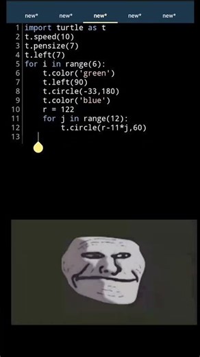 Save it📌. .. Try it...🚀 | Python Turtle graphic design 👨🏻‍💻 | #shorts #python #developer #coding