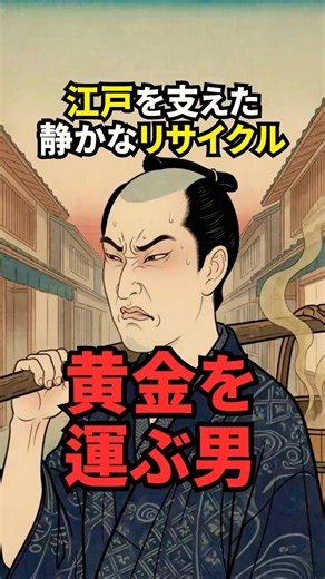 【江戸の真実】黄金を運ぶ男。江戸を支えた虚無の英雄#江戸 #歴史 #雑学 #shorts