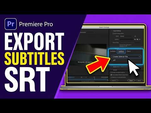 How to Export Subtitles as SRT in Premiere Pro 2026 (Full Guide)