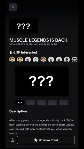 MUSCLE LEGENDS IS BACK.💪 #roblox #musclelegends #robloxmusclelegends