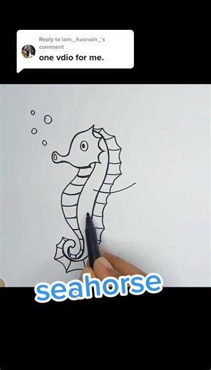 Easy Seahorse Drawing Tutorial | Step-by-Step Guide