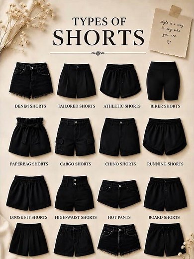 ✨ Types of Shorts Every Girl Should Know! 👗🩳 #FashionTips #ShortsGuide