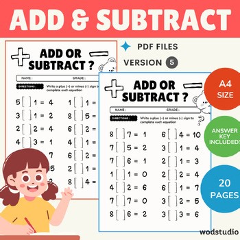 Addition and Subtraction Worksheets V5