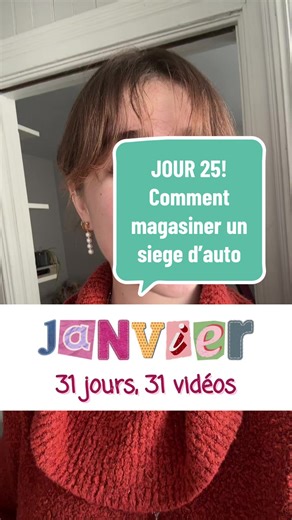 🎥 31 jours, 31 vidéos — JOUR 25! 💪 ✨ Aujourd’hui, on parle d’un point souvent oublié quand on magasine un siège d’auto : 👉 le meilleur siège, c’est celui qui est adapté à TA situation 🚗👶 🔍 Pourquoi c’est important? Un siège peut être excellent… ❌ mais mal s’installer dans ton véhicule ❌ trop complexe pour ton quotidien ❌ incompatible avec ta configuration familiale ⬇️ Voici ce que tu dois considérer AVANT d’acheter : 🔹 Ton véhicule ✔ Espace disponible ✔ Inclinaison et forme de la banquett
