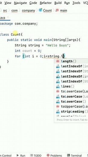 java program to count the total number of character in a string | java string program #java #coding