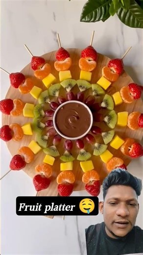 how to make stunning Rambo fruit skewers platter🌈🍓 easy healthy snack idea #fruit#art#short#ytshorts