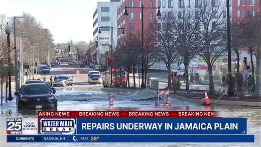 Daycares, businesses evacuated after massive water main break floods Jamaica Plain neighborhood