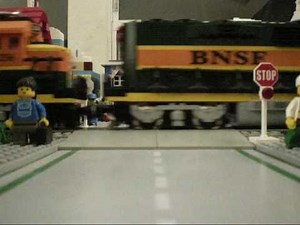 Really Long LEGO Intermodal Train