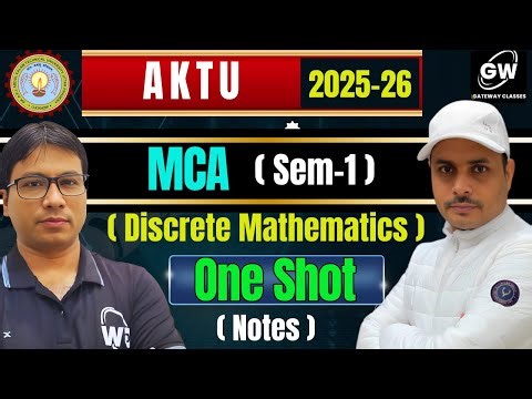 MCA Sem -1 I One Shot I Discrete Mathematics I by Gulshan Sir I Gateway Classes!