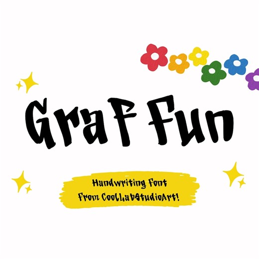 Bold Handwriting Font: Graf Fun for Canva, Kids Projects - Etsy UK