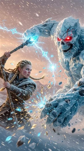 The Eternal Guardian: Facing the Ice Giant #shorts #fantasy #aimovie