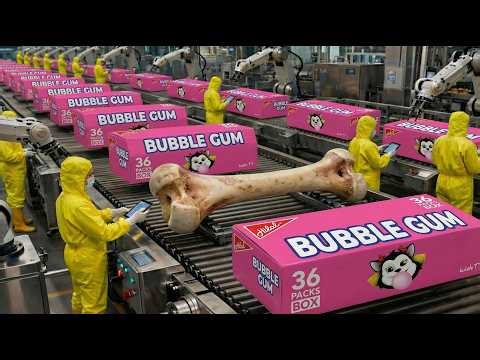 Bubble Gum Is Made From ANIMAL BONES?! | World's Biggest Bubble Gum Factory😱