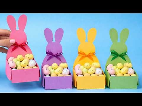🐣DIY Easter Bunny Paper Baskets | How to Make Cute Paper Bunny Baskets