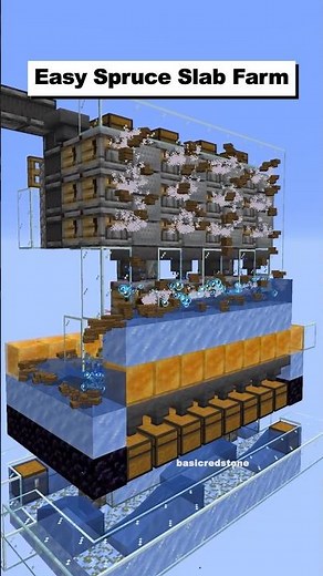 Easy Spruce Slab Farm for Donut SMP #shorts