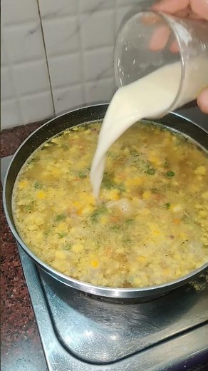 #Restaurant style sweet corn soup Easy & creamy recipe 🍵🌽