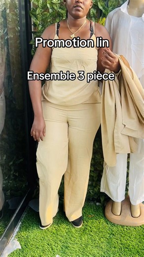 Ensemble 3 pièces en lin - Promotion Diviana Boutique