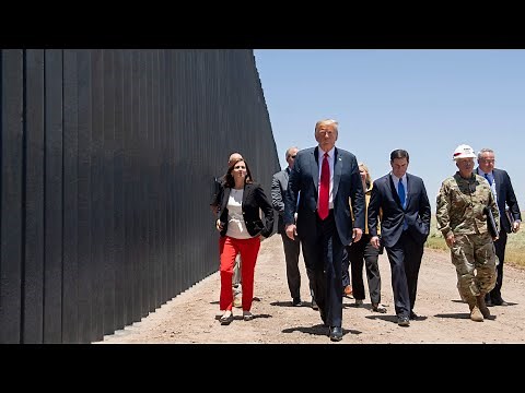 Donald Trump visits US-Mexico border wall in Arizona - and says it keeps out Covid-19