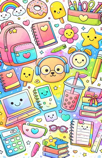 Girly School Coloring Book – 30 Fun School Scenes Printable - Etsy