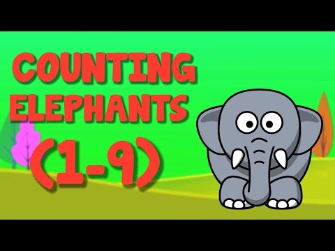 Counting Elephants 1 to 9 - Learn to Count for Kids