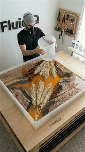 I Made a Boho Coffee Epoxy Resin Table & It Turned Out Insane 🌿✨ #diy #epoxyresin