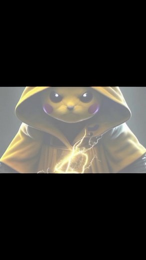 Animated Pikachu Character with Electric Effects
