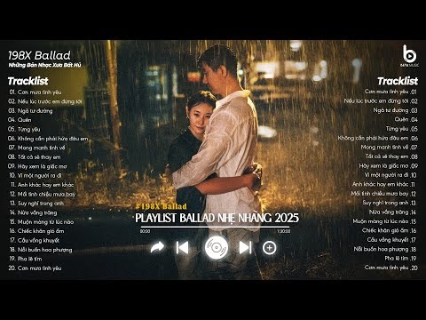 Nhạc Ballad Nhẹ Nhàng 2025 - Nhạc 8x 9x Đời Đầu Hay Nhất - Những Bản Ballad Nhẹ Nhàng Thư Giãn 2025