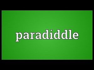 Paradiddle Meaning