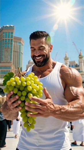 Hulk Bodybuilder Eating Gape In Makkah#youtube #shorts