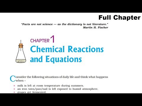 CHEMICAL REACTIONS AND EQUATIONS | Class 10 Science | Full Chapter