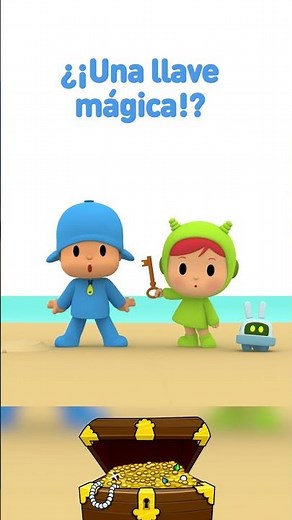 🔑 Pocoyo y Nina descubren una llave mágica... ¿A dónde conduce? 🤔 ¿¡A UN TESORO!? 🏴‍☠️ #pocoyo #nina