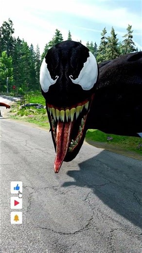 Venom Wants to Bite Masha and Nu, Pogodi! in BeamNG Drive #shorts