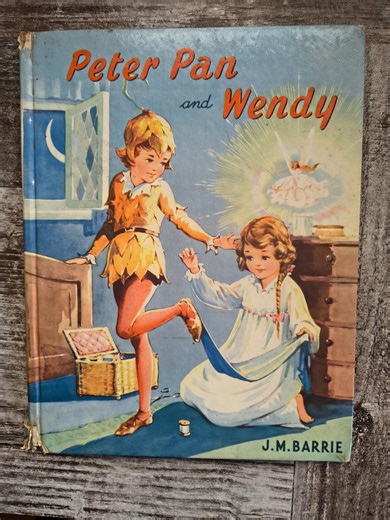Peter Pan and Wendy • Vintage Peter Pan Book • C. 1940–1950s • Full Colour Illustrations - Etsy UK